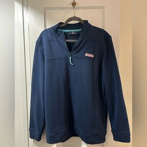 Vineyard Vines Navy Quarter-Zip Sweater